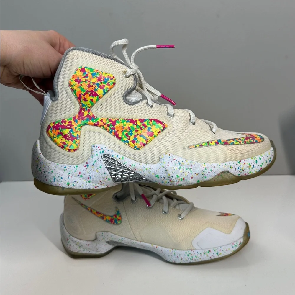 Nike Lebron James Fruity Pebbles Sneakers Size 7Y